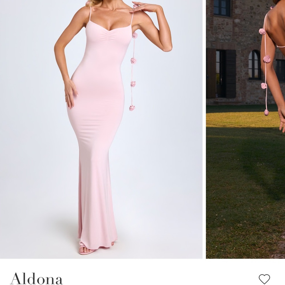 Oh Polly Pink Strapless Bodycon Dress